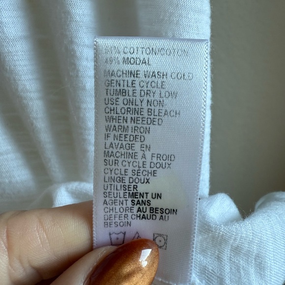 James Perse Casual High Gauge Scoop Neck White T-Shirt sz: 2 - Picture 7 of 10